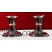 Candle Candlestick Holders SilverPlate Set 2 80s Vintage Stokes Made England 7cm   152790447883